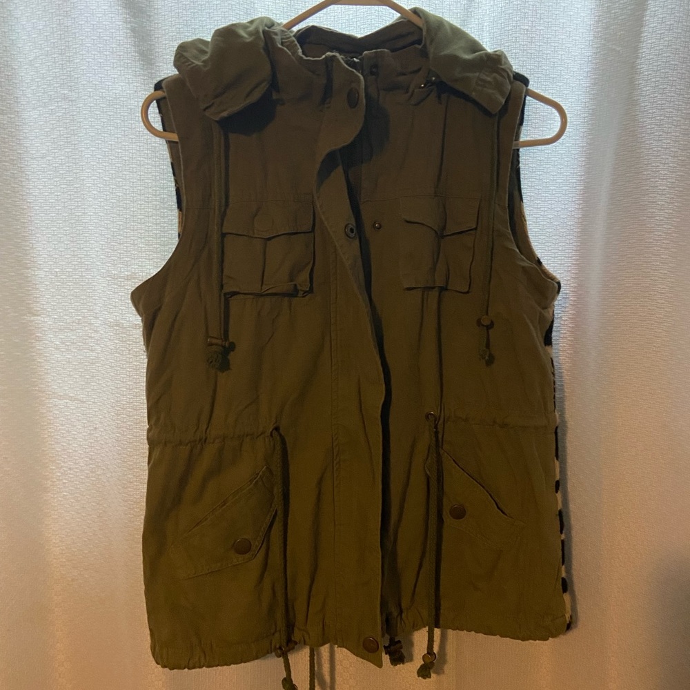 Olive Patterned Vest